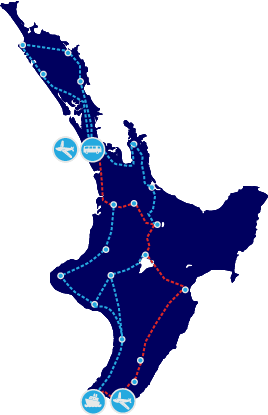 Eastern North Island Group Bus Hire - suggested itinerary