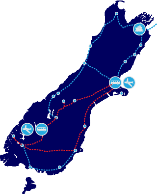 South Island Itineraries with Oceania Bus Charter Coachlines